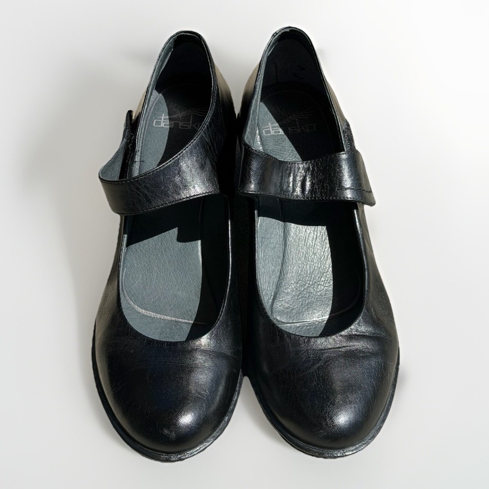 Dansko Bess Mary Jane Black Leather Comfort Shoes Womens 37 - Picture 3 of 7